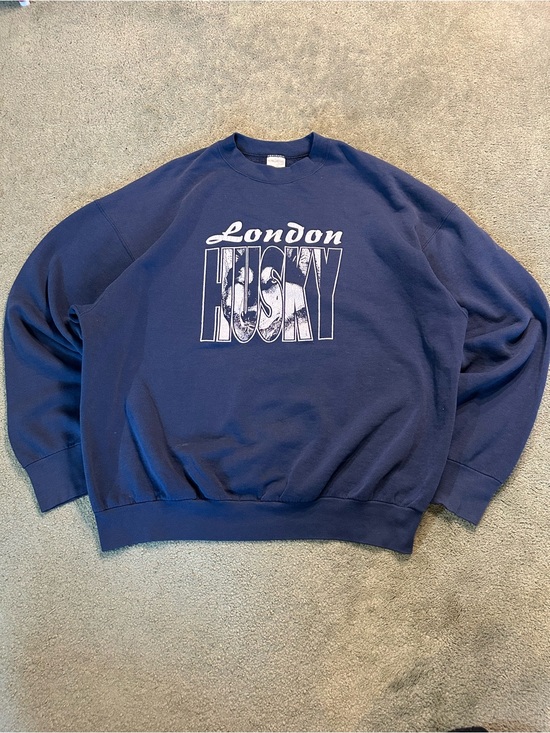 Vintage Other - Vintage 90s London Husky Animal Nature Crewneck Sweatshirt Size XL Y2K Blue